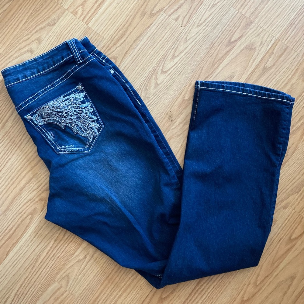 NWOT Straight Leg Jeans by Boutique sz 16W Sequined Pockets